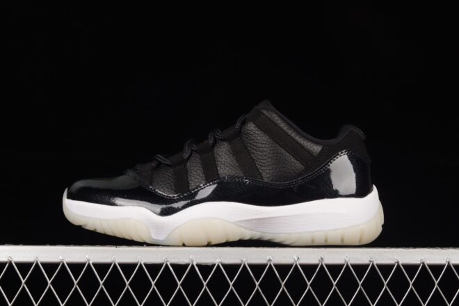 Jordan 11 Retro Low 72-10, Black/White/Sail/Gym Red - Image 2