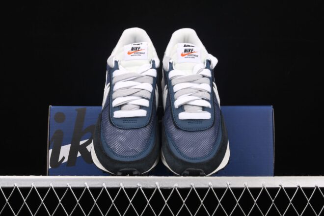 Sacai x Fragment Design x Nike Lvd Waffle Daybreak Grid Navy Blue Black - Image 5