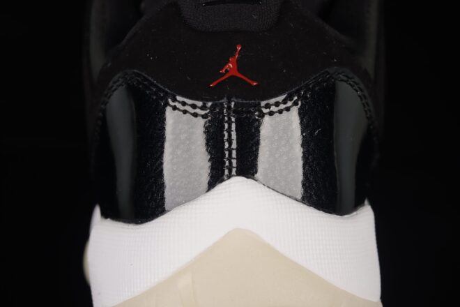 Jordan 11 Retro Low 72-10, Black/White/Sail/Gym Red - Image 3