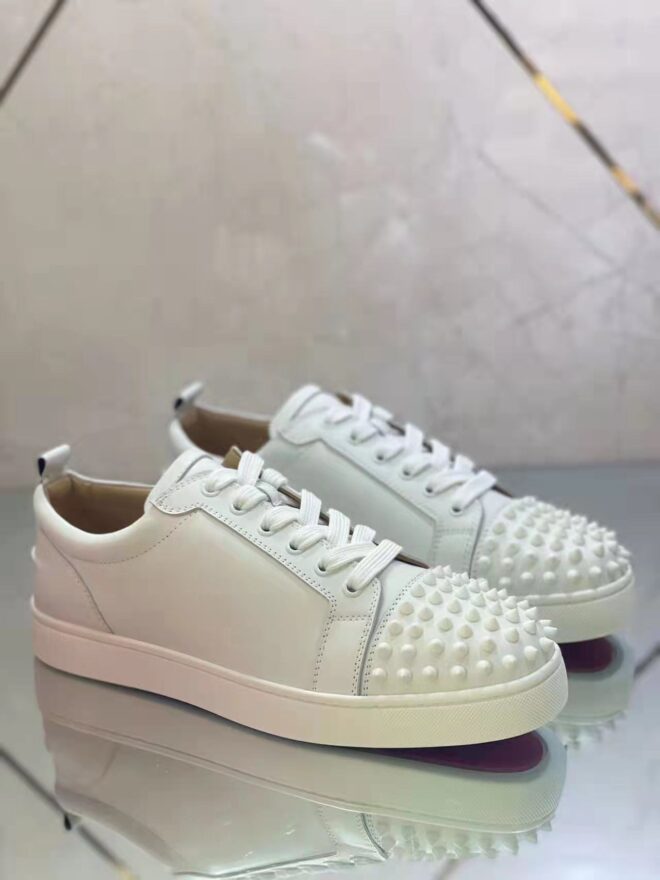 Christian Louboutin Louis Junior Spikes White - Image 7