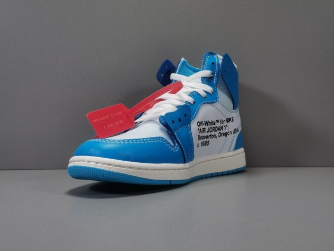 Air Jordan 1 Retro High Off-White University Blue Extended Size - Image 16