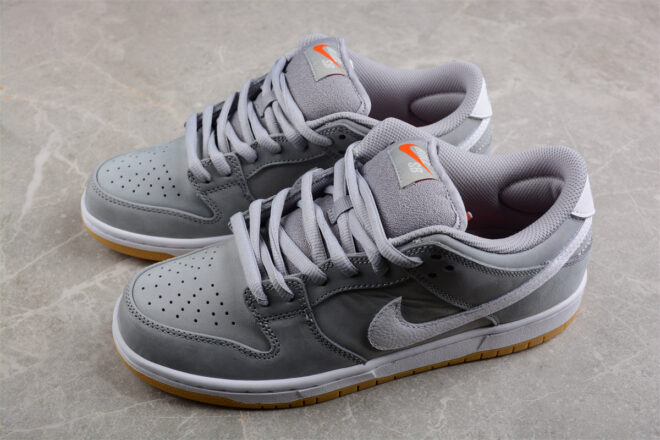 Nike SB Dunk Low Pro ISO Orange Label Wolf Grey Gum - Image 10