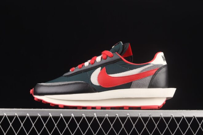 Nike LD Waffle, Sacai Undercover Midnight Spruce University Red - Image 4