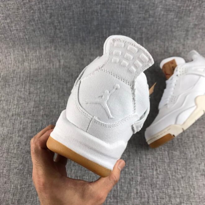 Levi's x Air Jordan 4 Retro 'White Denim' - Image 6