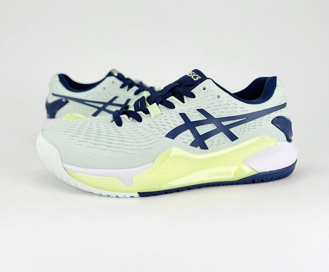 Women's ASICS Gel-Resolution 9 AC in the Pale Mint/Blue - Image 5