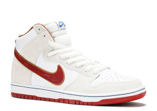 Nike SB Dunk High Sail Bright Crimson - Image 2