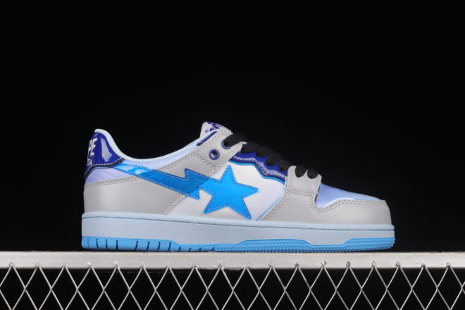 A Bathing Ape Bape SK8 STA Blue - Image 3