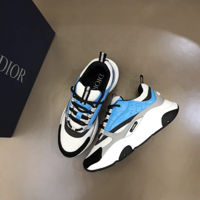 DIOR B22 Sneaker Light Blue Croc - Image 8