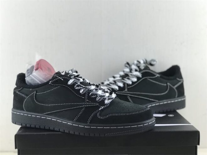 Jordan 1 Retro Low Travis Scott Black Phantom Extended Size 14 - Image 14