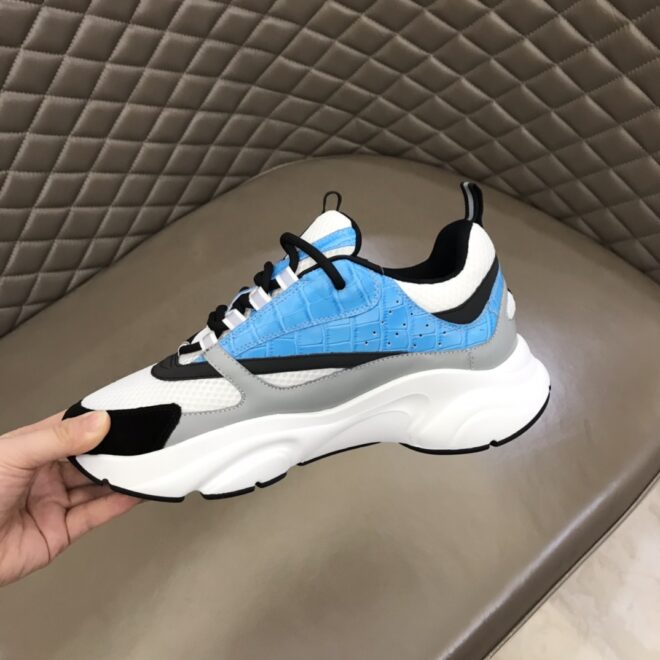 DIOR B22 Sneaker Light Blue Croc - Image 9