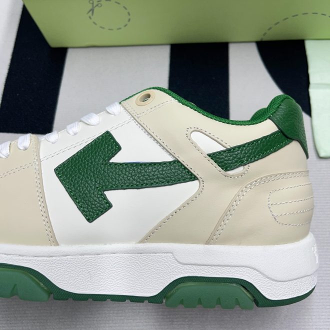 Women's Off-White Out Of Office 'OOO' Green Tan - Image 3