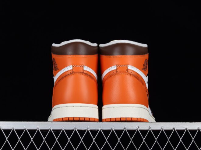 Air Jordan 1 High "Starfish", White/Orange Red - Image 5