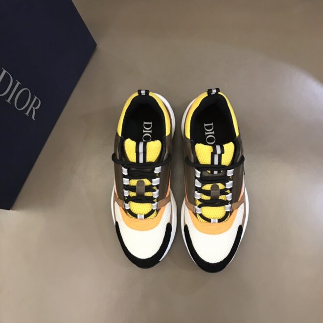 DIOR B22 Sneaker Yellow White Ebony Camel - Image 8