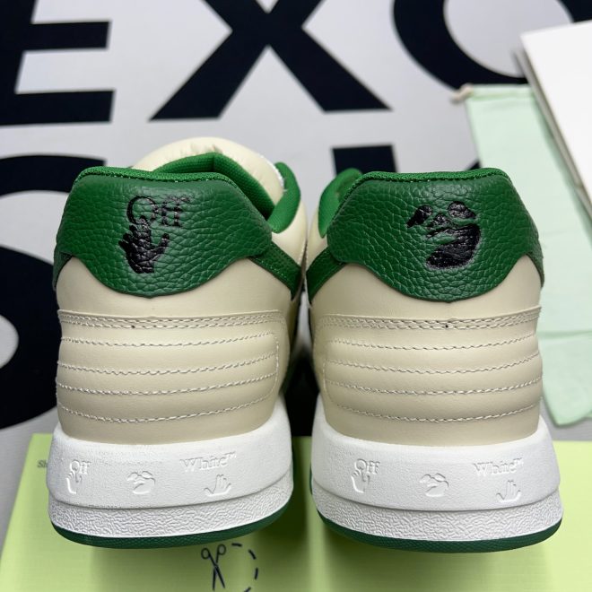 Women's Off-White Out Of Office 'OOO' Green Tan - Image 2