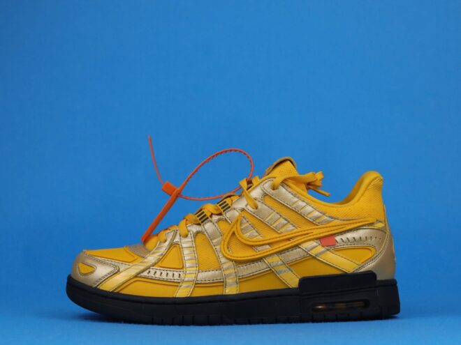 Nike Air Rubber Dunk OFW University Gold - Image 6