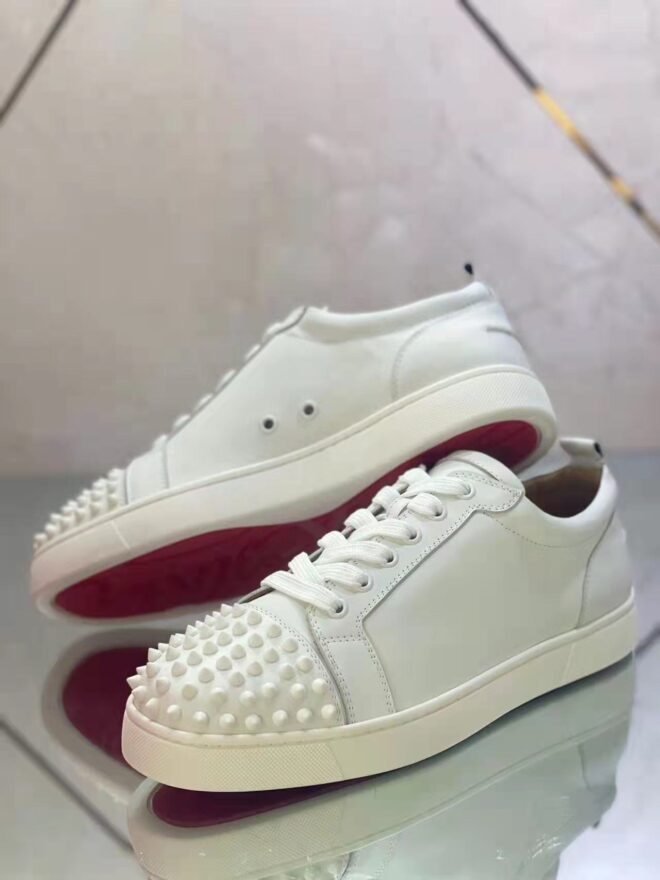 Christian Louboutin Louis Junior Spikes White - Image 9