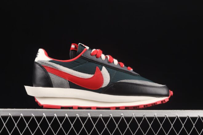 Nike LD Waffle, Sacai Undercover Midnight Spruce University Red - Image 3