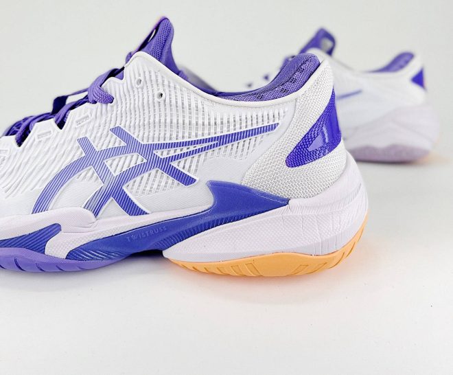 Women’s ASICS Court FF 3 White and Purple - Image 7