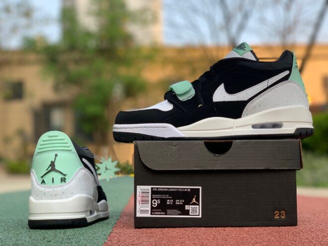 Jordan Legacy 312 Low Black White Teal Tint - Image 8