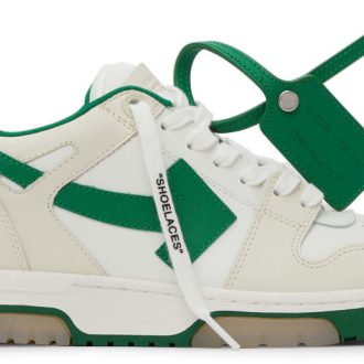 Women's Off-White Out Of Office 'OOO' Green Tan|||||||||