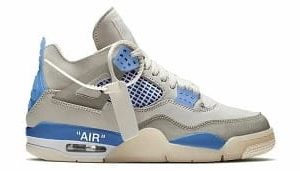 Replica Off-White x Air Jordan 4 Military Blue|||||||||||