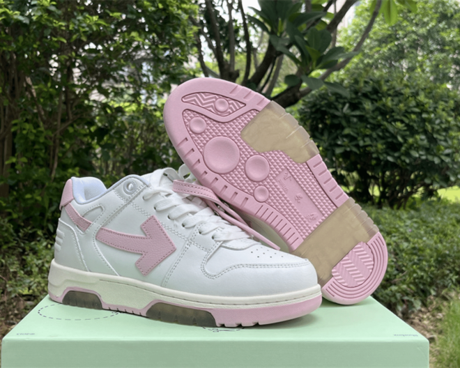 Women's Off-White Out Of Office 'OOO' Pink White - Image 7