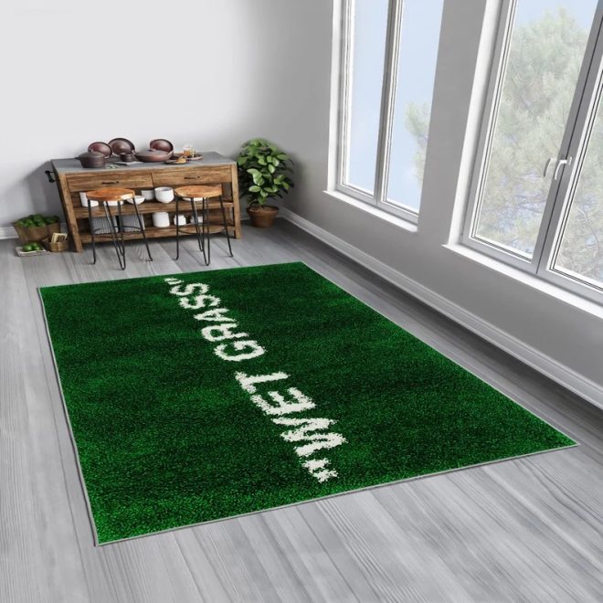 Off White "Wet Grass"  Indoor Rug