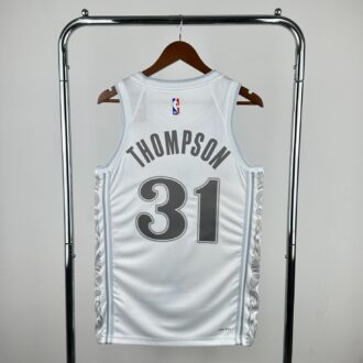 Mavs Thompson White Jersey
