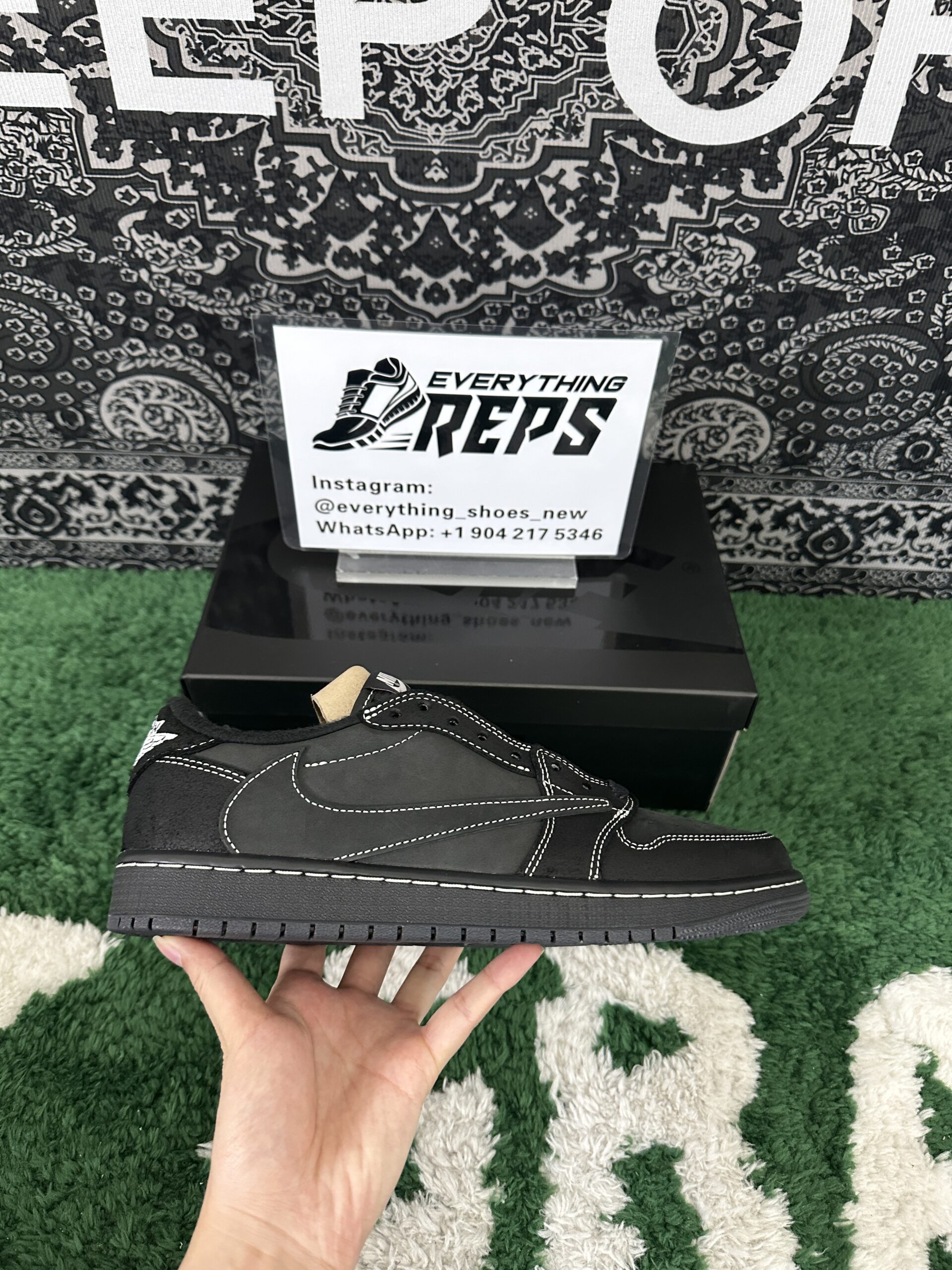 Air Jordan 1 Retro Low OG SP Travis Scott Black Phantom - Image 6