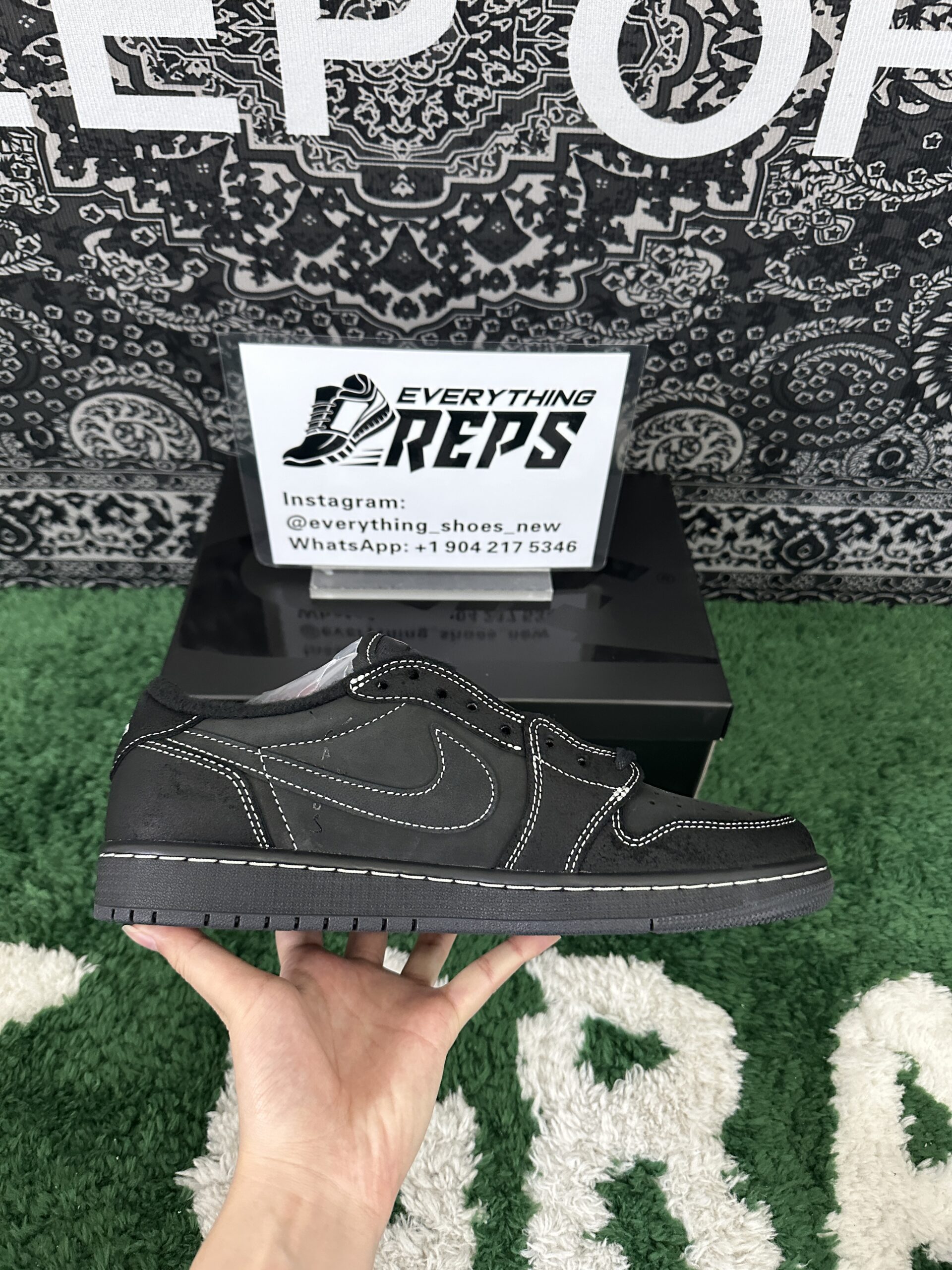 Air Jordan 1 Retro Low OG SP Travis Scott Black Phantom - Image 8