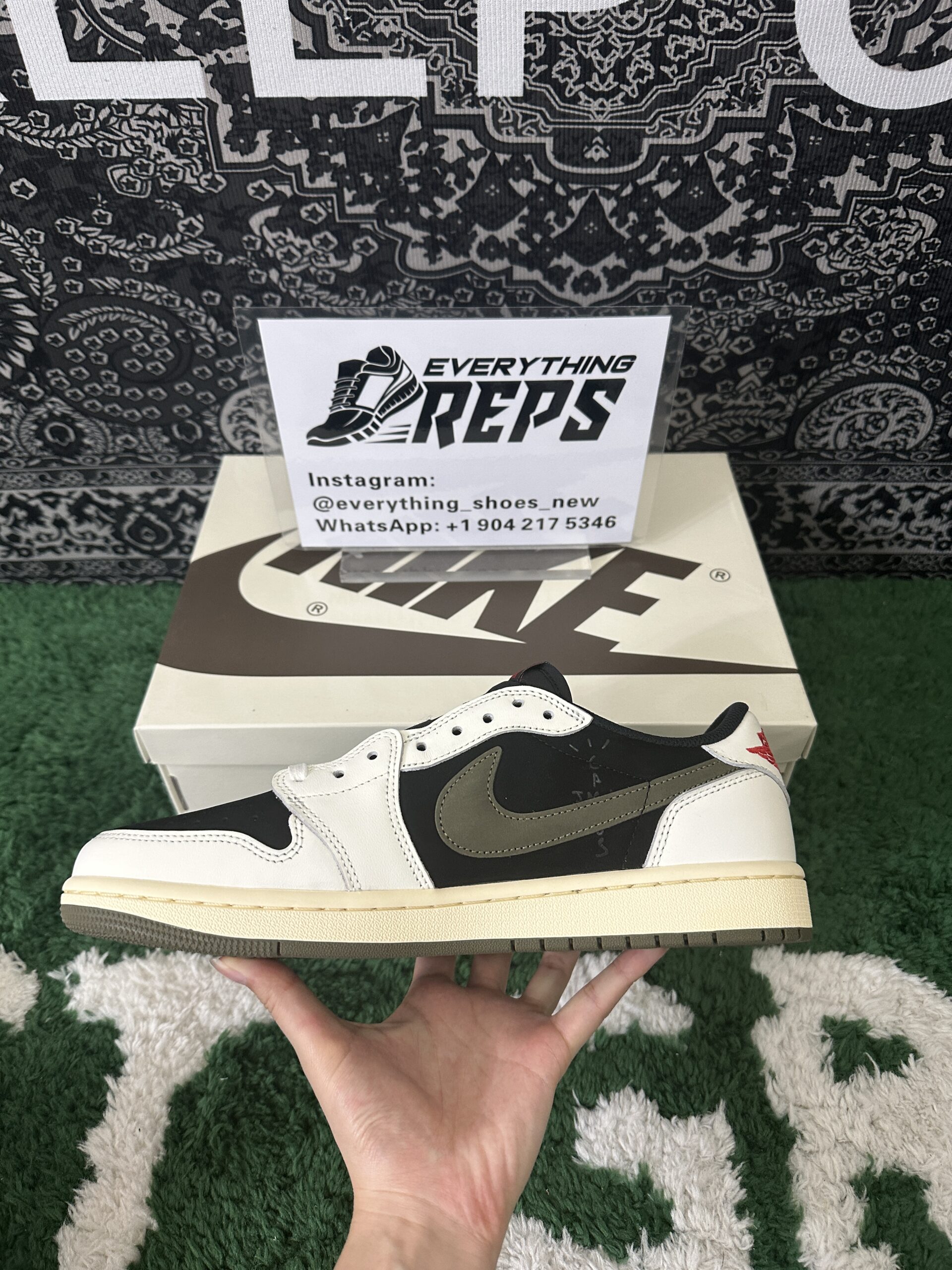 Travis Scott x Air Jordan 1 Low OG “Olive” - Image 7