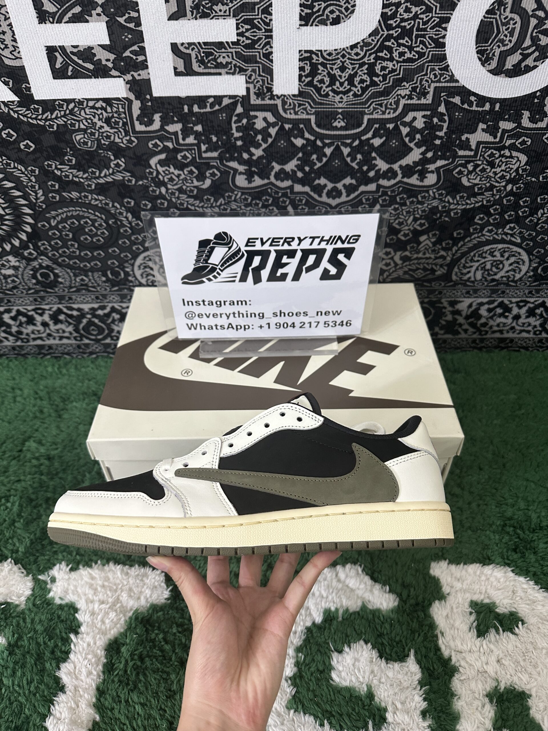 Travis Scott x Air Jordan 1 Low OG “Olive” - Image 5