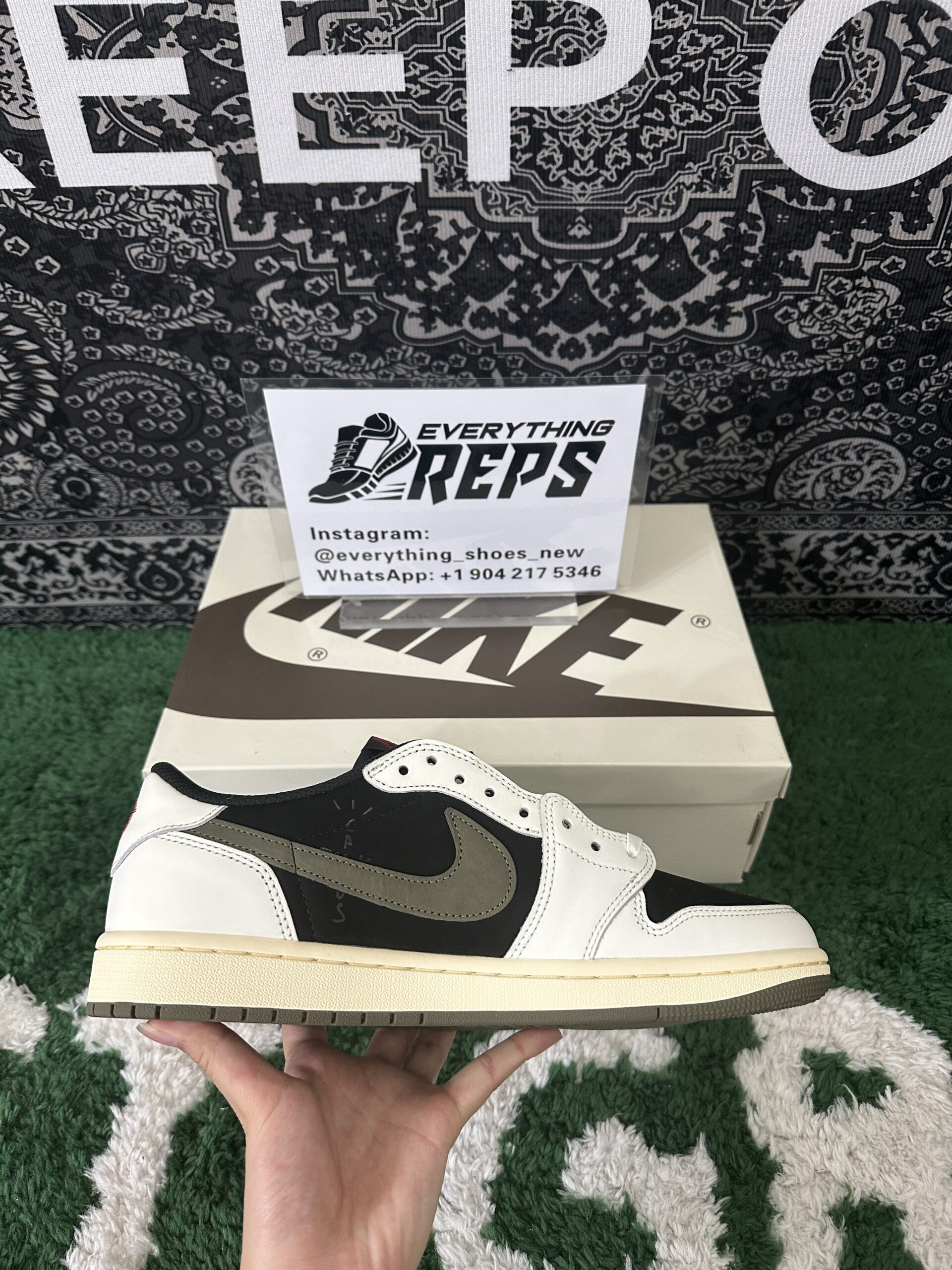 Travis Scott x Air Jordan 1 Low OG “Olive” - Image 2