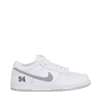 Nike SB Dunk Low Supreme 94 White Metallic Silver