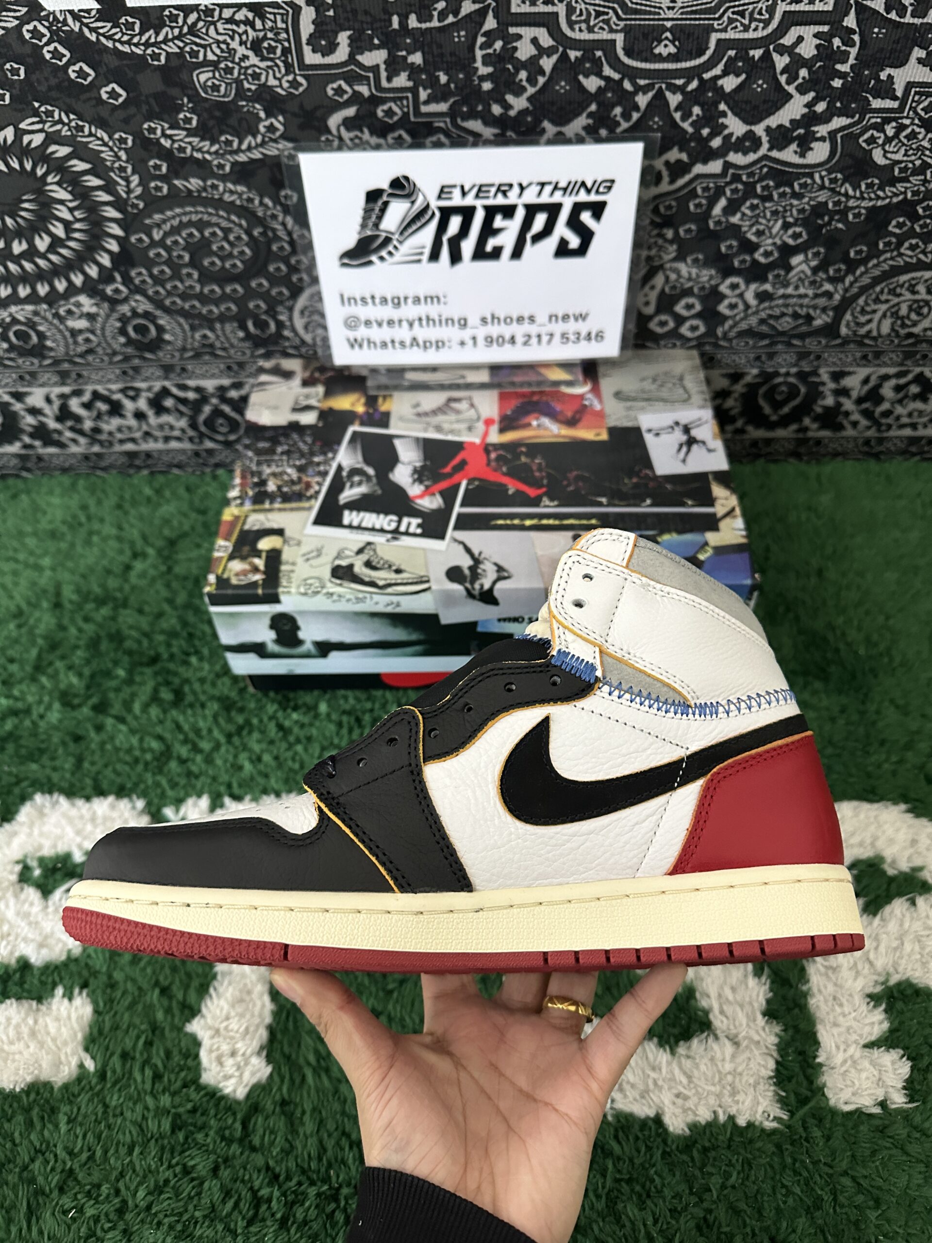 Air Jordan 1 Retro High Union Los Angeles Black Toe - Image 8