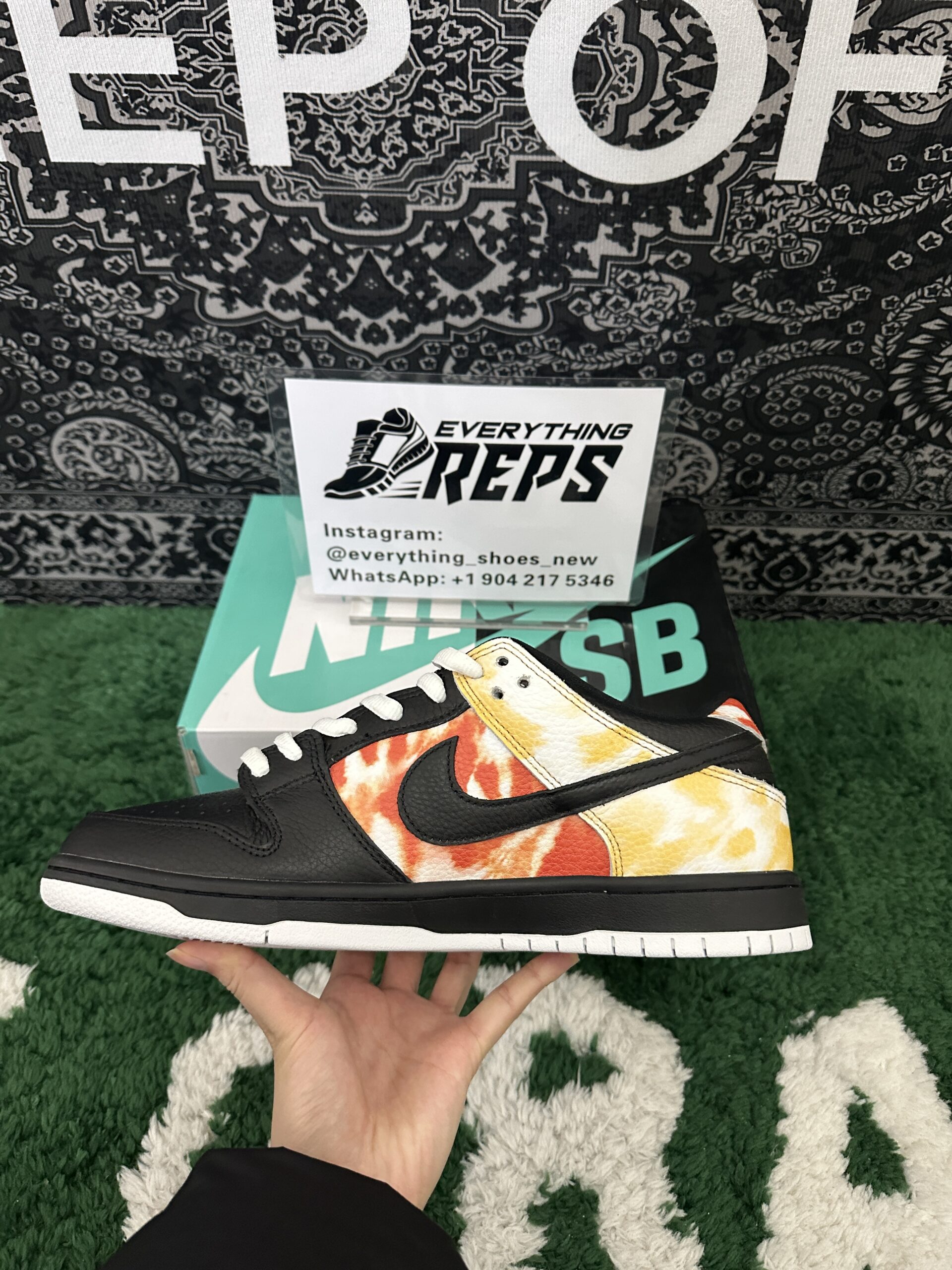 Nike SB Dunk Low Raygun Tie-Dye Black - Image 5