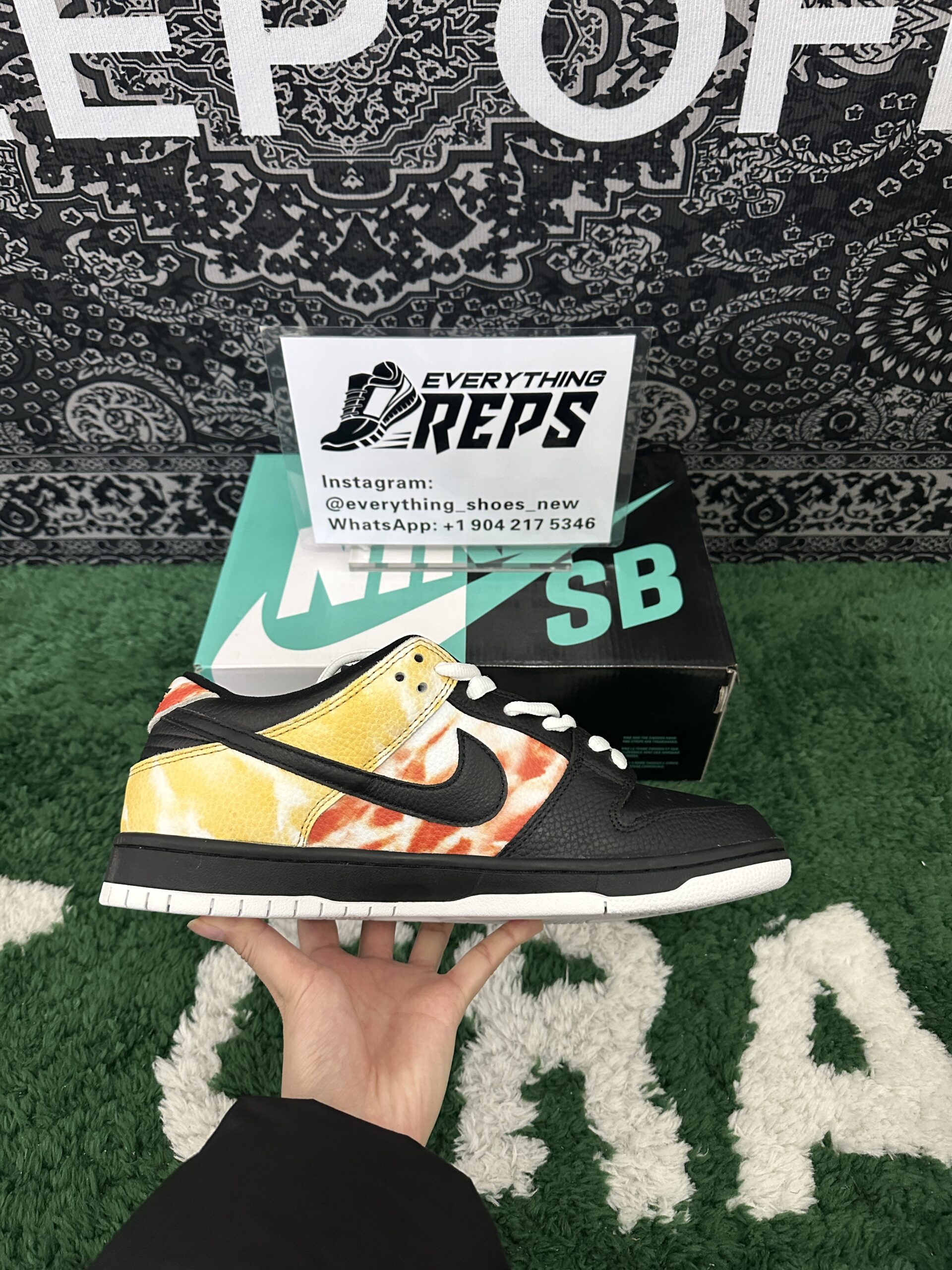 Nike SB Dunk Low Raygun Tie-Dye Black - Image 8