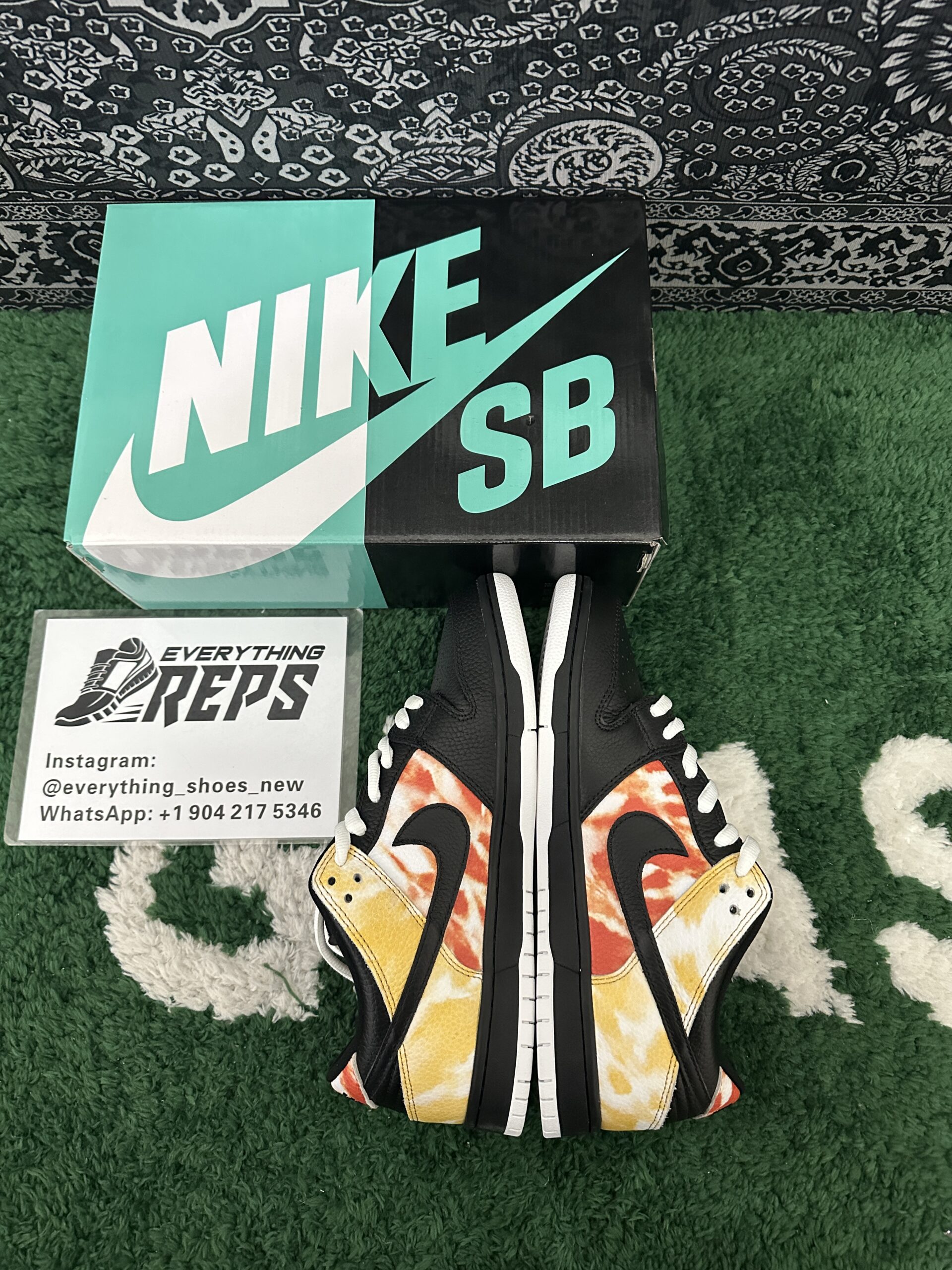 Nike SB Dunk Low Raygun Tie-Dye Black - Image 9