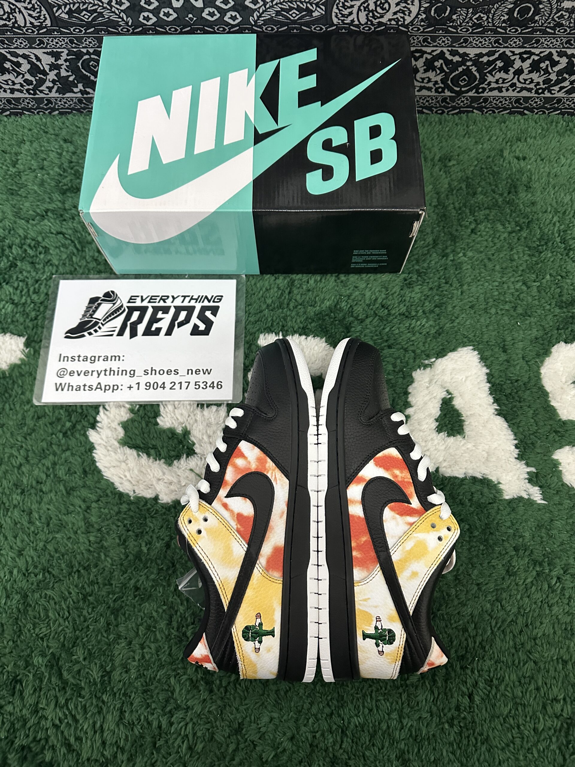 Nike SB Dunk Low Raygun Tie-Dye Black - Image 10