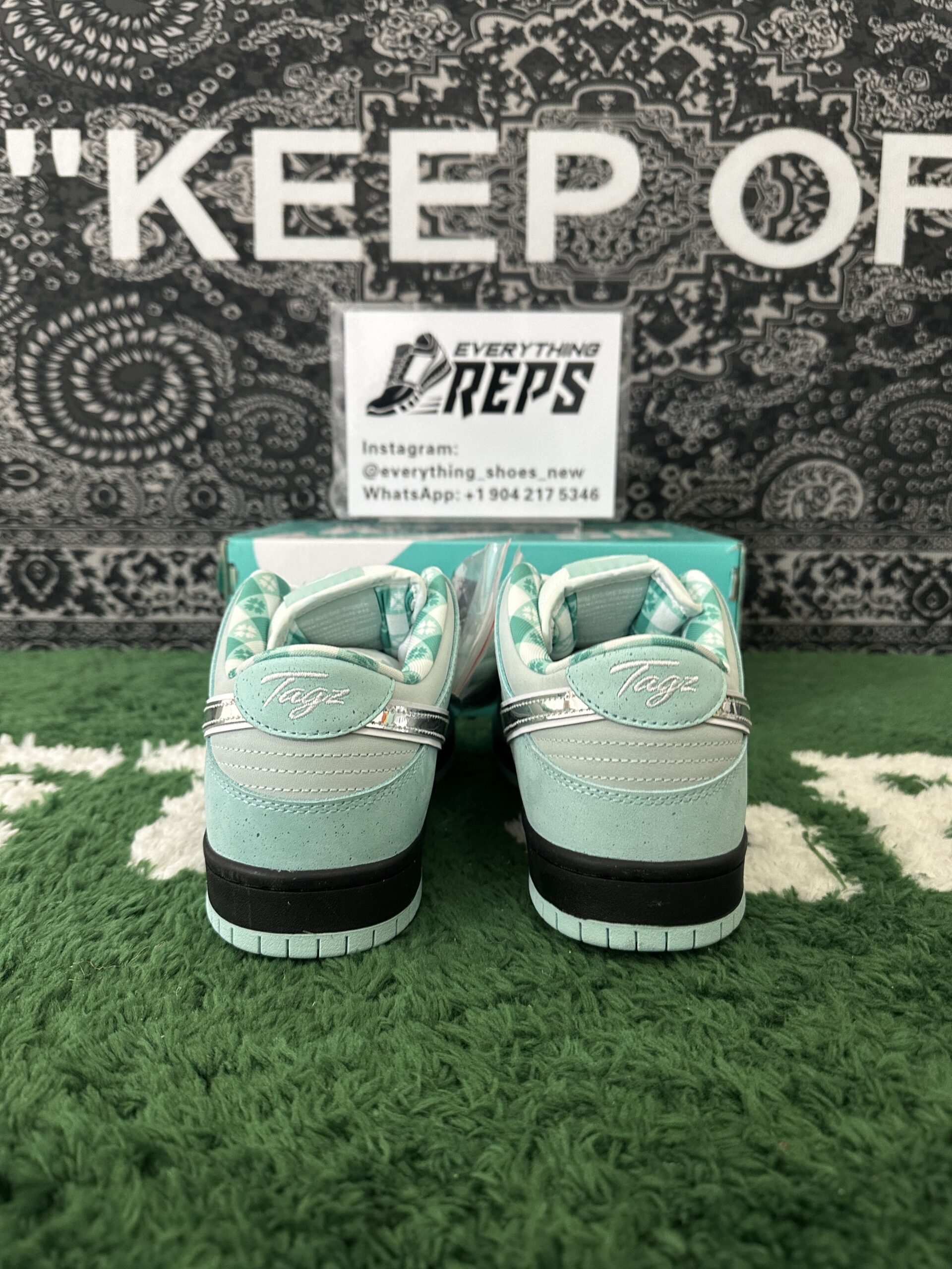 Nike SB Dunk Diamond Lobster Tiffany Customs - Image 8