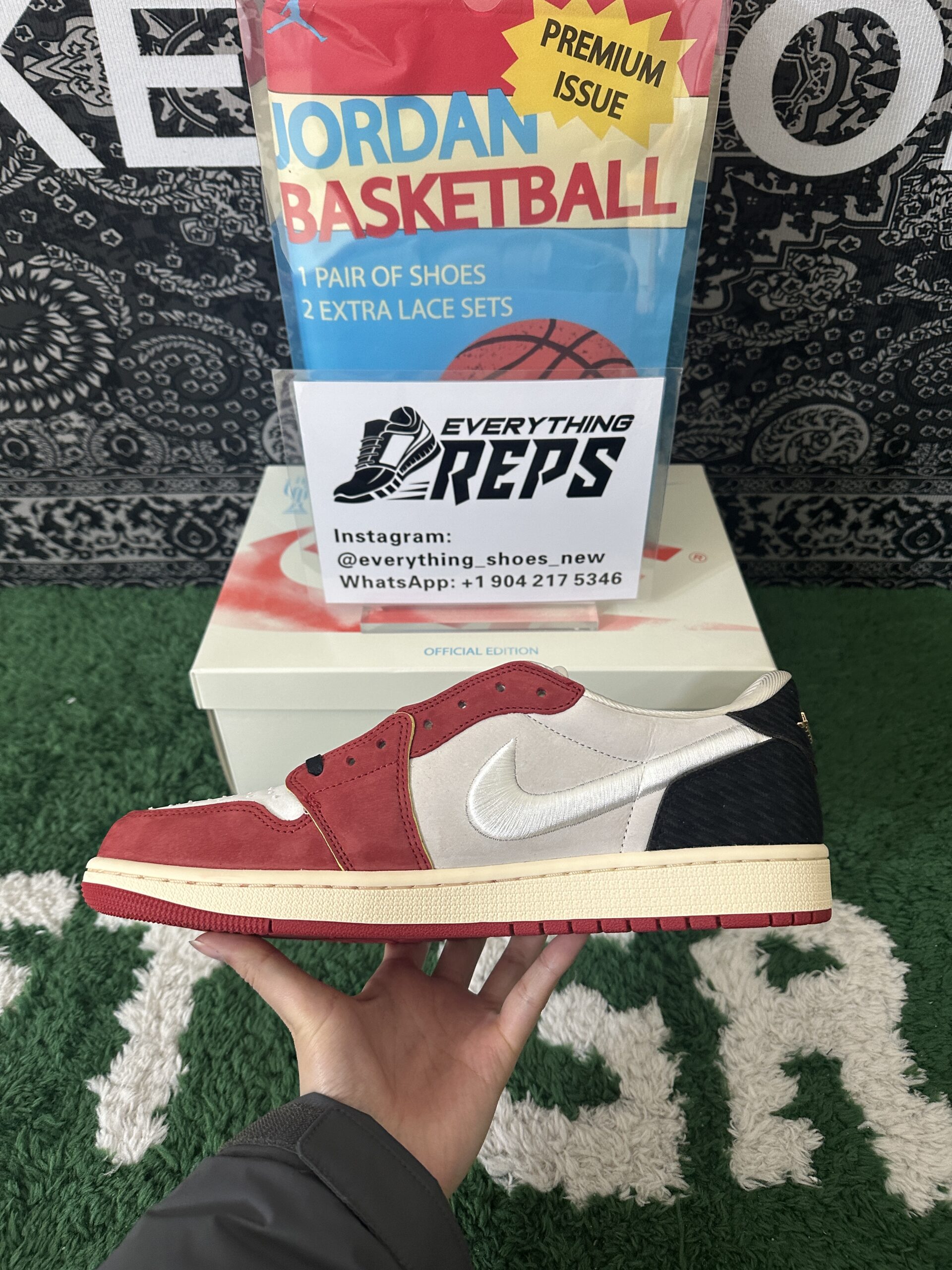 Jordan 1 Retro Low OG Trophy Room Rookie Card Home - Image 10