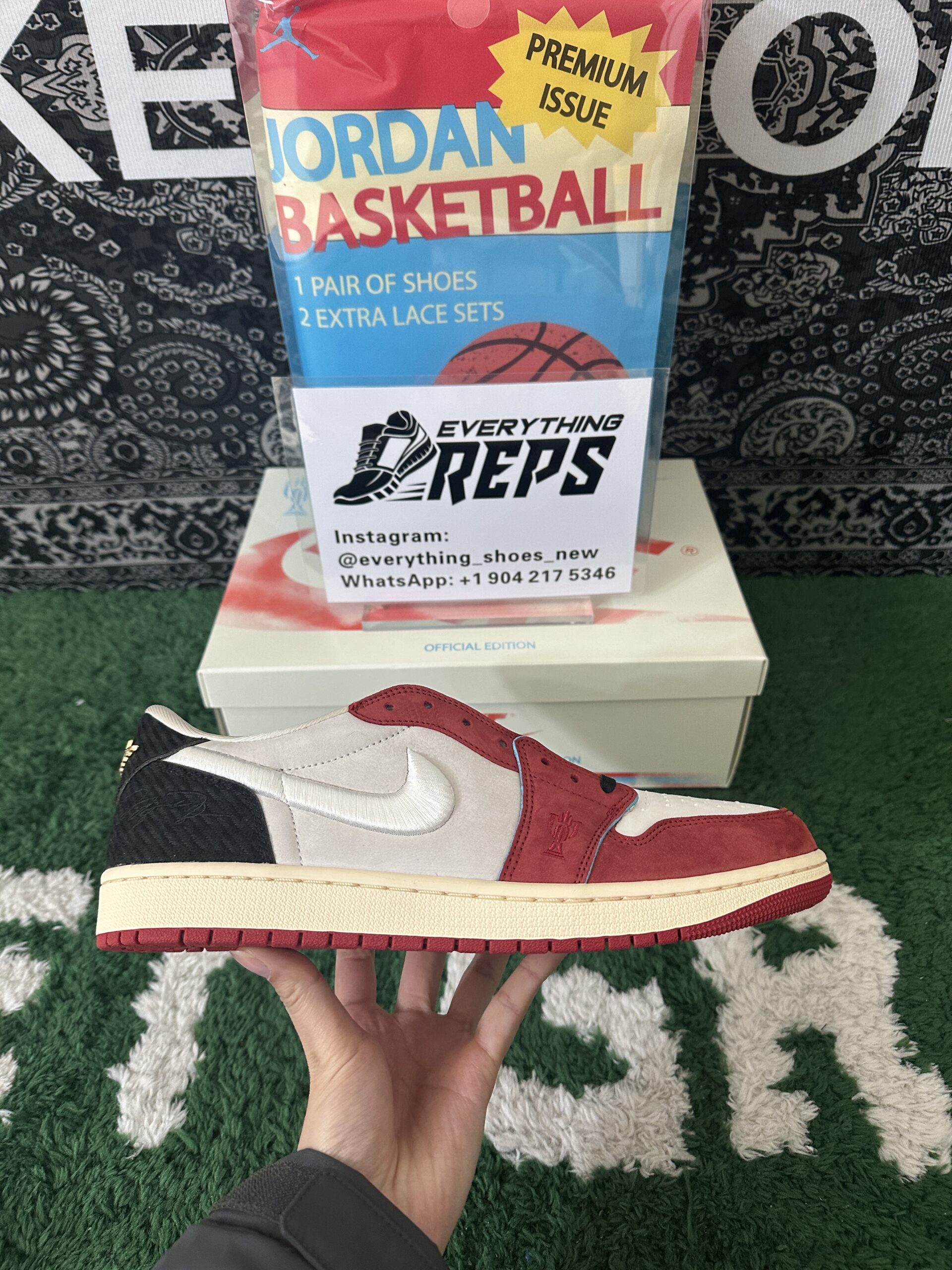 Jordan 1 Retro Low OG Trophy Room Rookie Card Home - Image 5