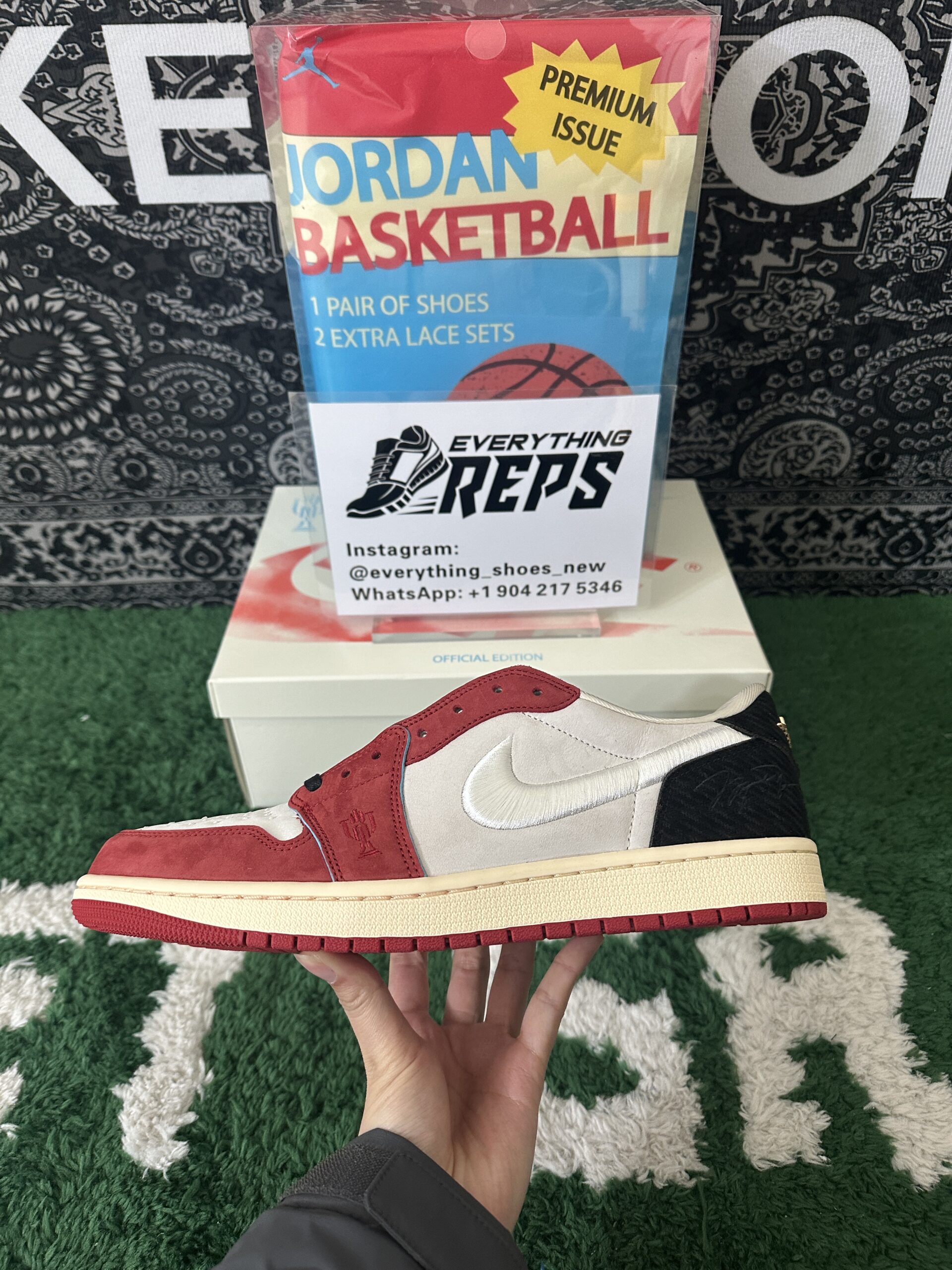 Jordan 1 Retro Low OG Trophy Room Rookie Card Home - Image 6