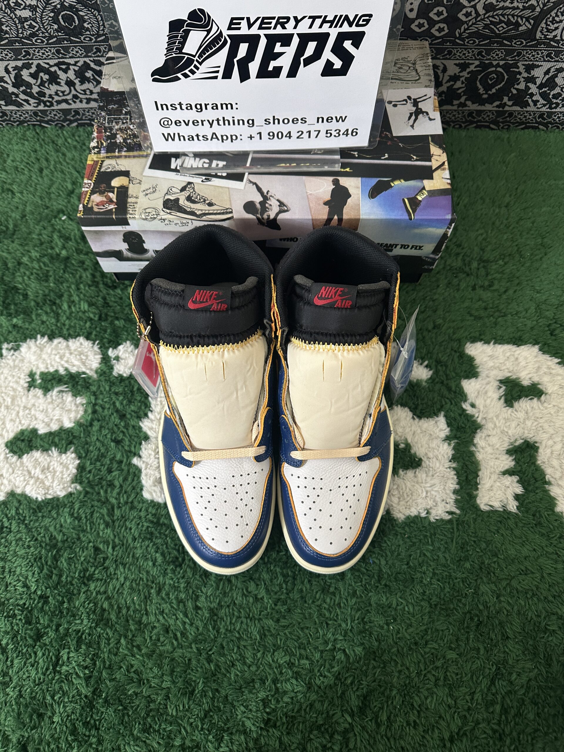 Jordan 1 Retro High Union Los Angeles Blue Toe - Image 3