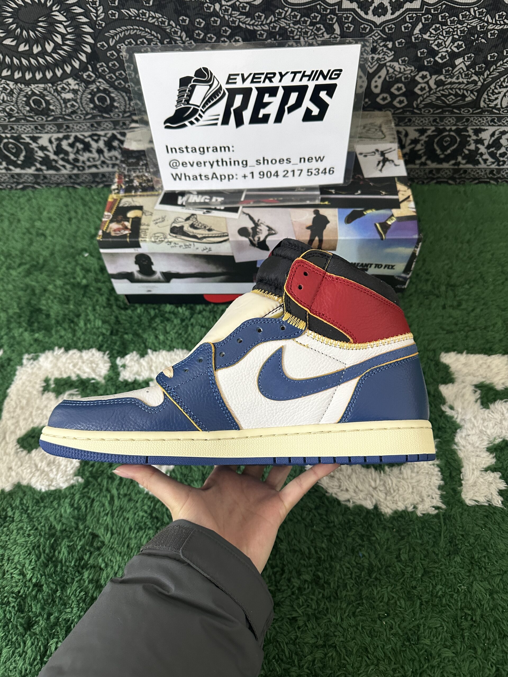 Jordan 1 Retro High Union Los Angeles Blue Toe - Image 5