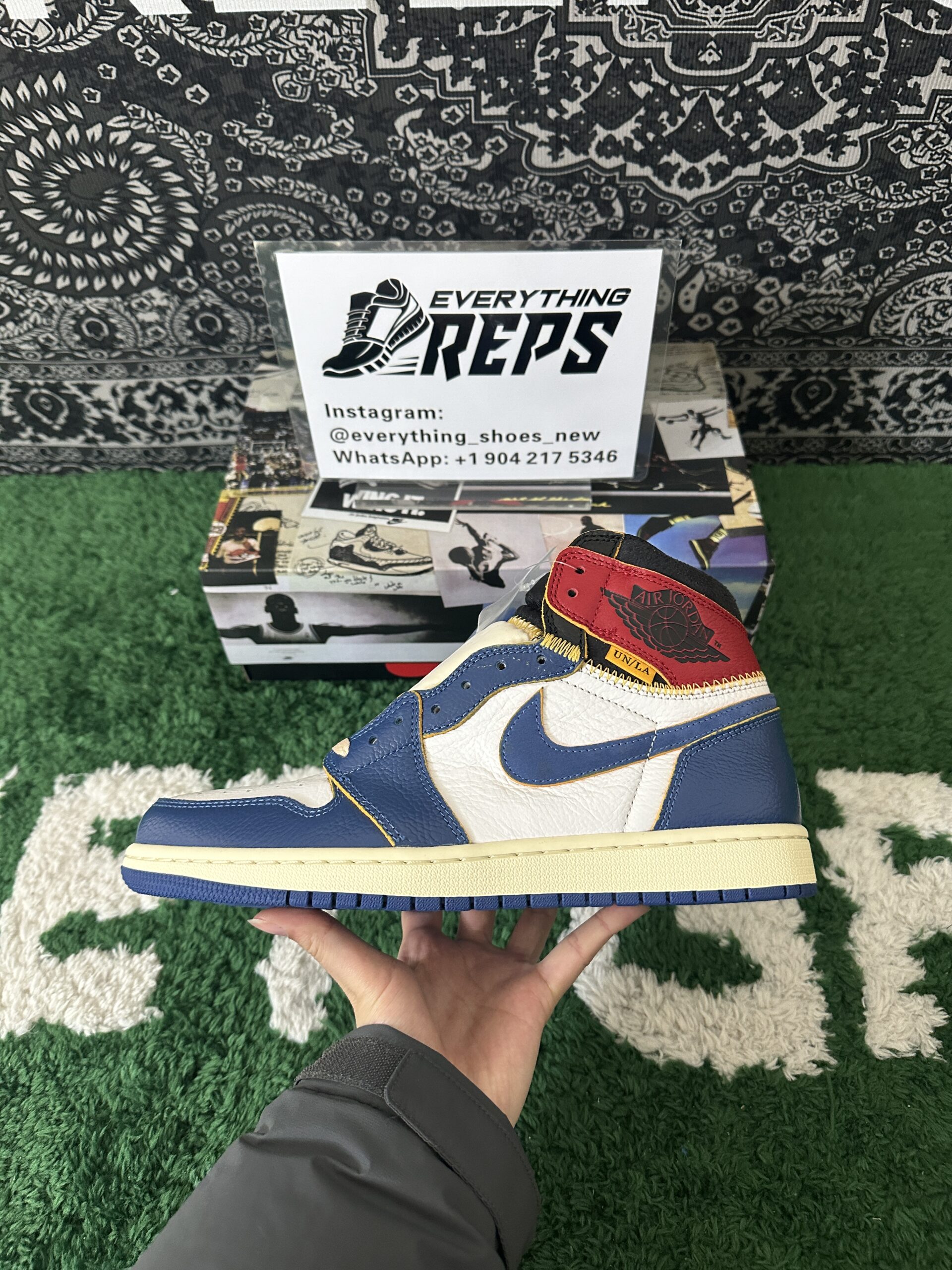 Jordan 1 Retro High Union Los Angeles Blue Toe - Image 7