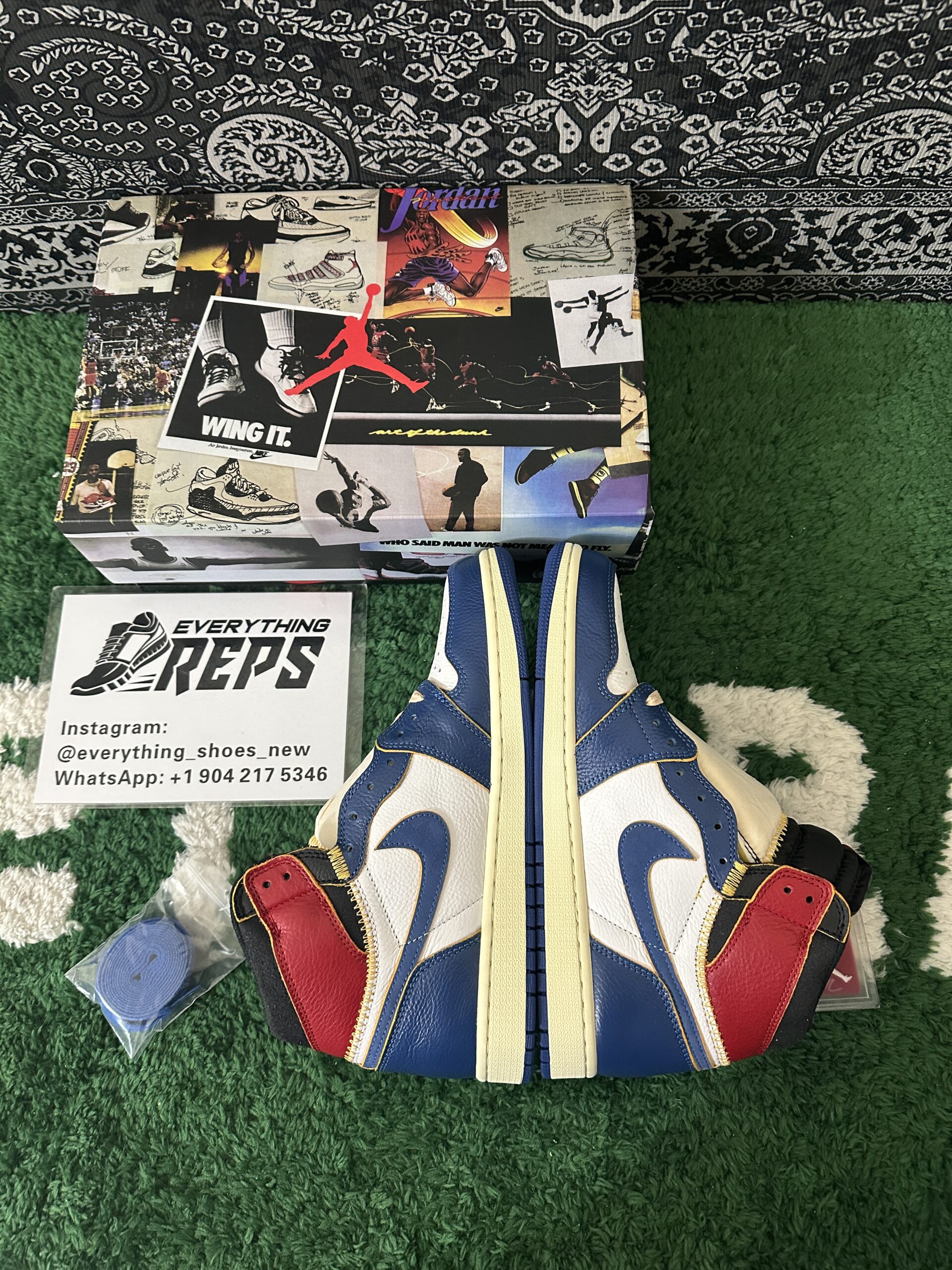 Jordan 1 Retro High Union Los Angeles Blue Toe - Image 9