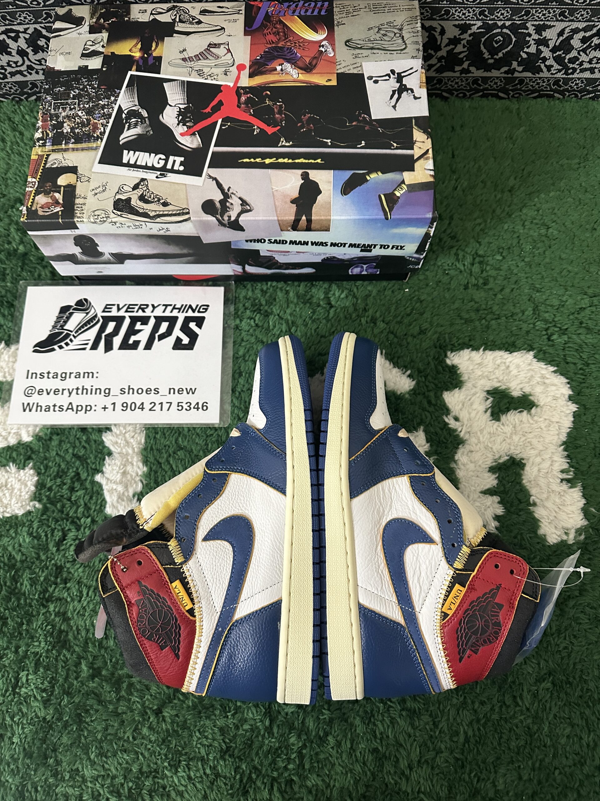 Jordan 1 Retro High Union Los Angeles Blue Toe - Image 10