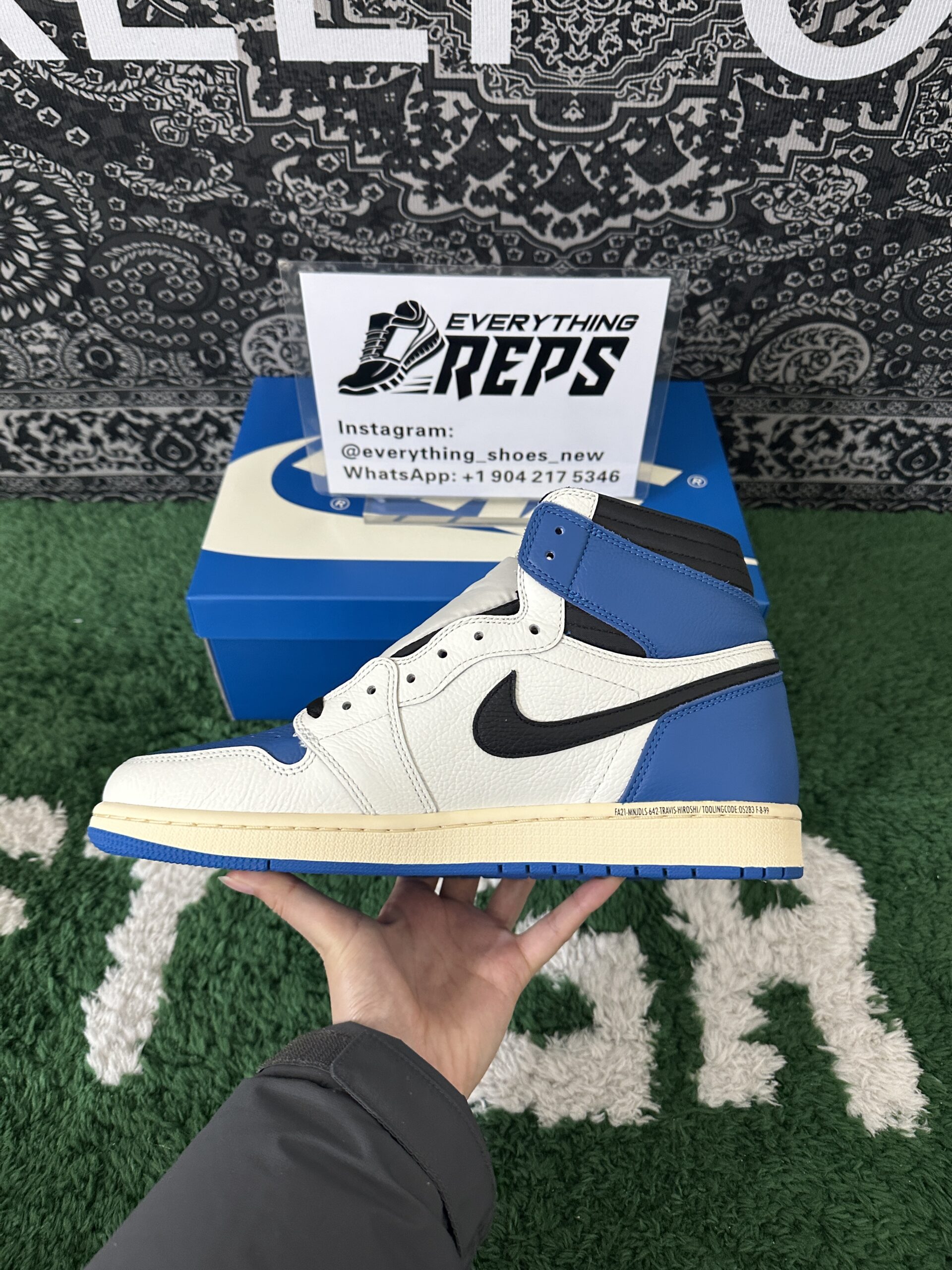 Fragment x Travis Scott Jordan 1 High Replica - Image 7