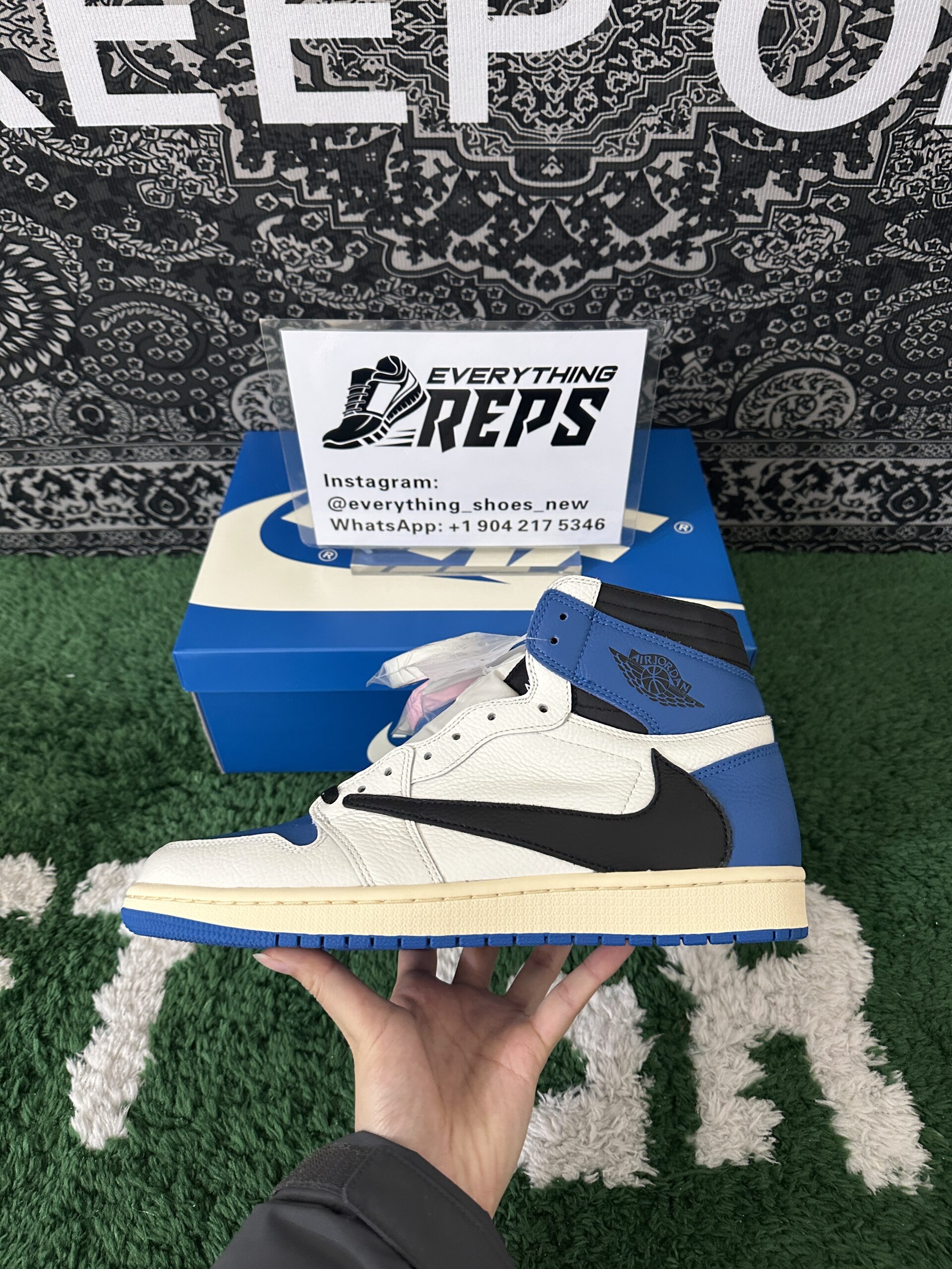 Fragment x Travis Scott Jordan 1 High Replica - Image 5